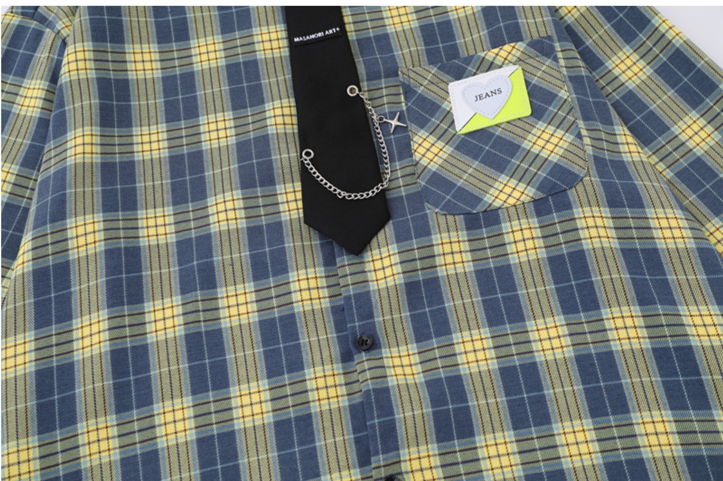 Vintage Floral Striped Cotton Blend Shirt with Tie