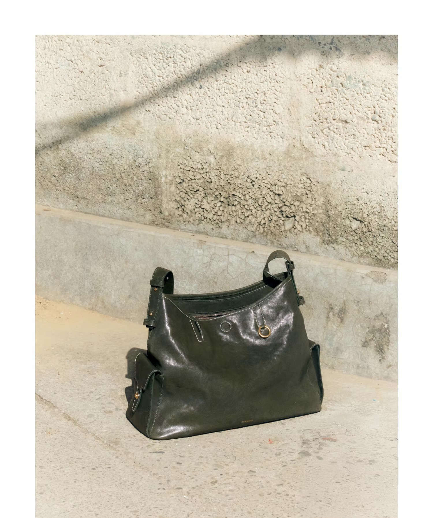 Songmont Vintage Hobo Shoulder Bag in Soft Full-Grain Leather Songmont Vintage Hobo Shoulder Bag in Soft Full-Grain Leather