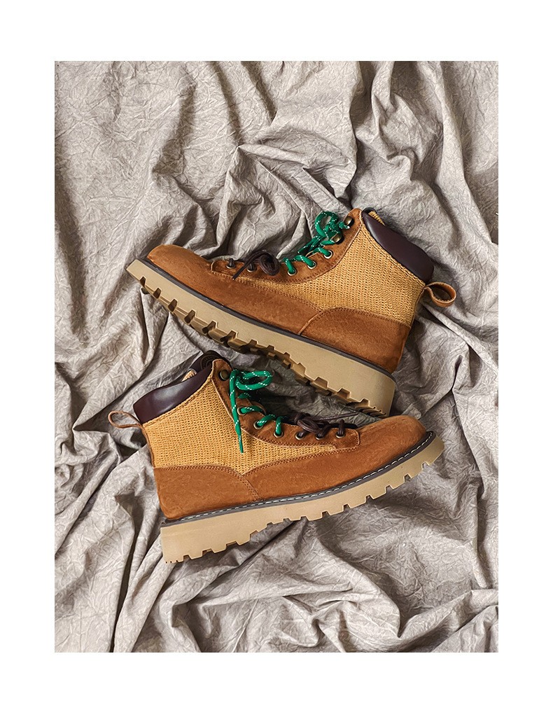 Unisex Classic Mid-Calf Leather Martin Boots