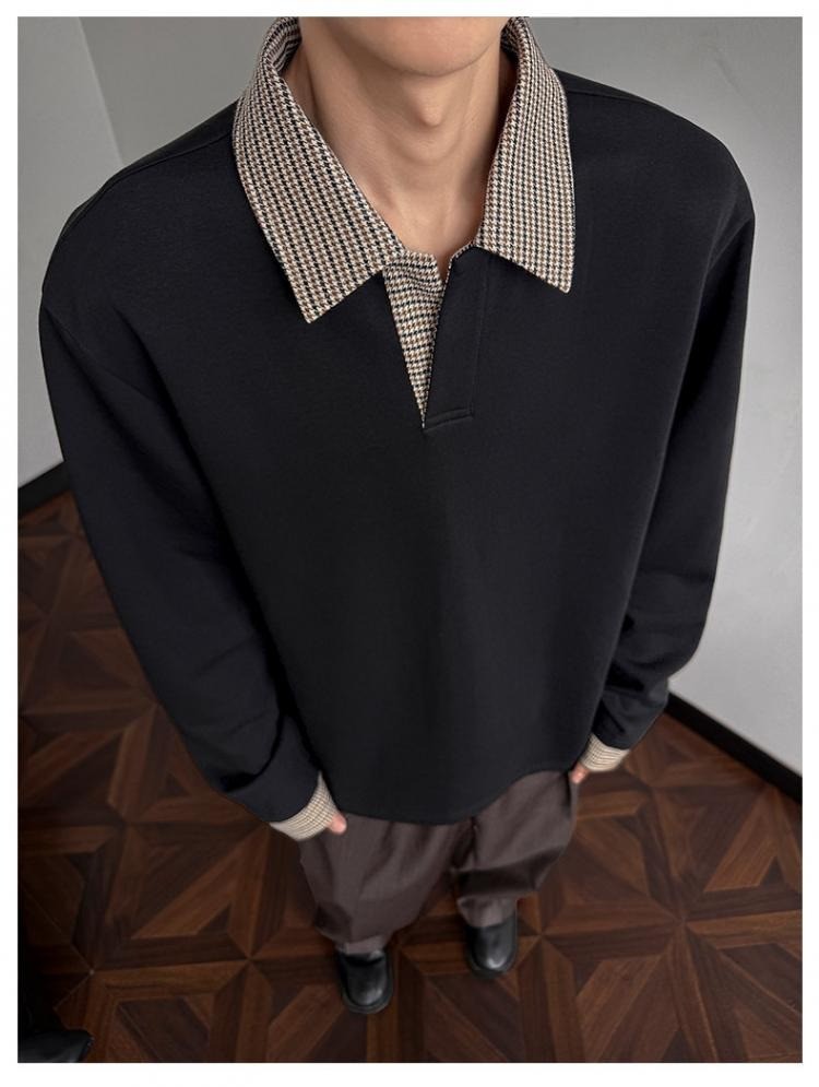 Cleanfit Houndstooth Lightweight Long Sleeve Polo Cleanfit Houndstooth Lightweight Long Sleeve Polo