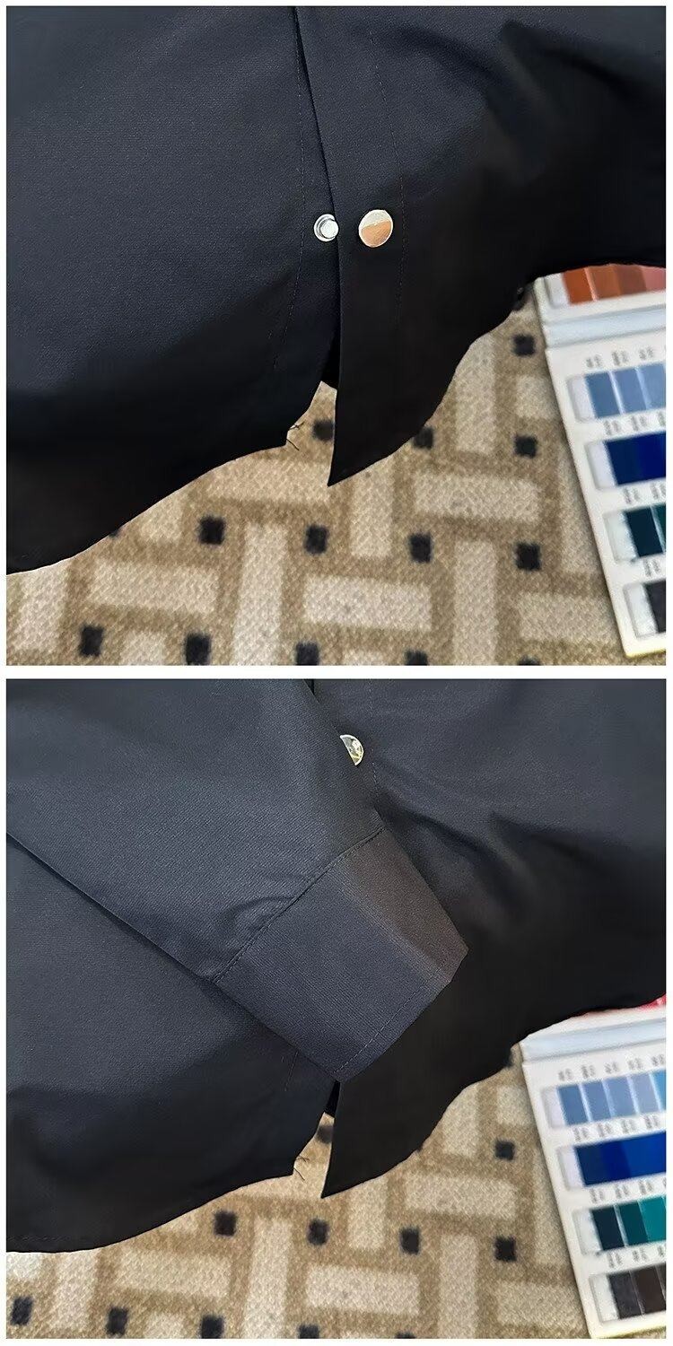 Heavyweight Deconstructed Shoulder White Shirt with Metal Buttons