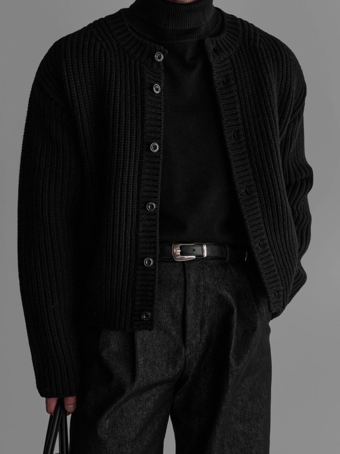 Men's Vintage Thick Knit Cardigan - Autumn/Winter Men
