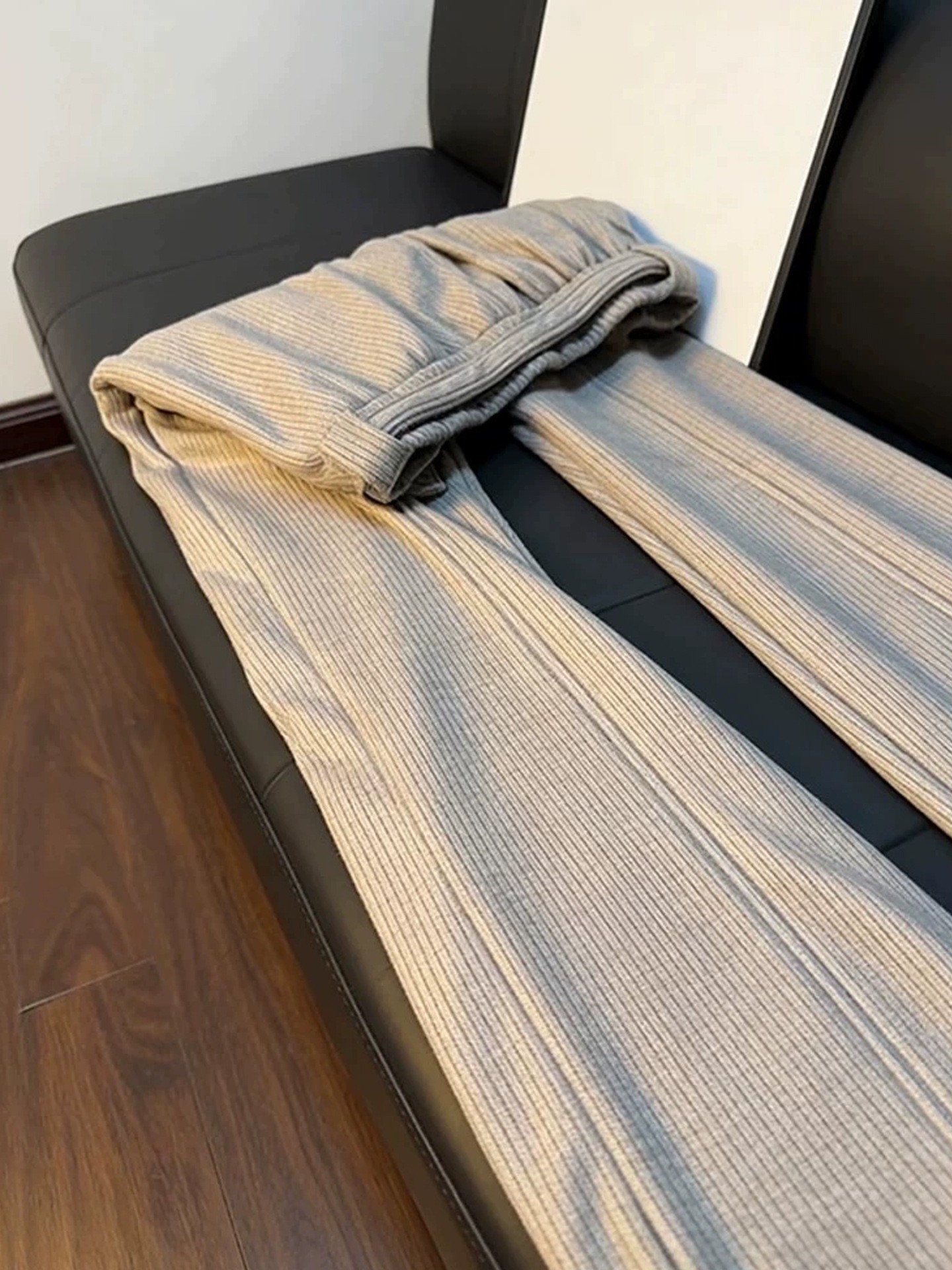 Men's High-Waist Slim Straight Fleece Lined Pants Men