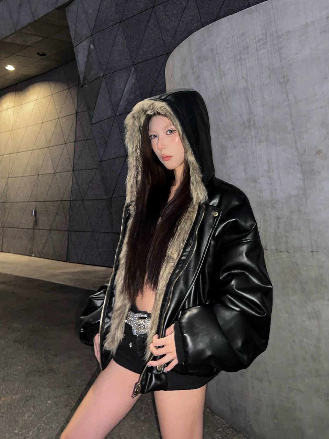 Men’s Premium Reversible Faux Fur Winter Jacket