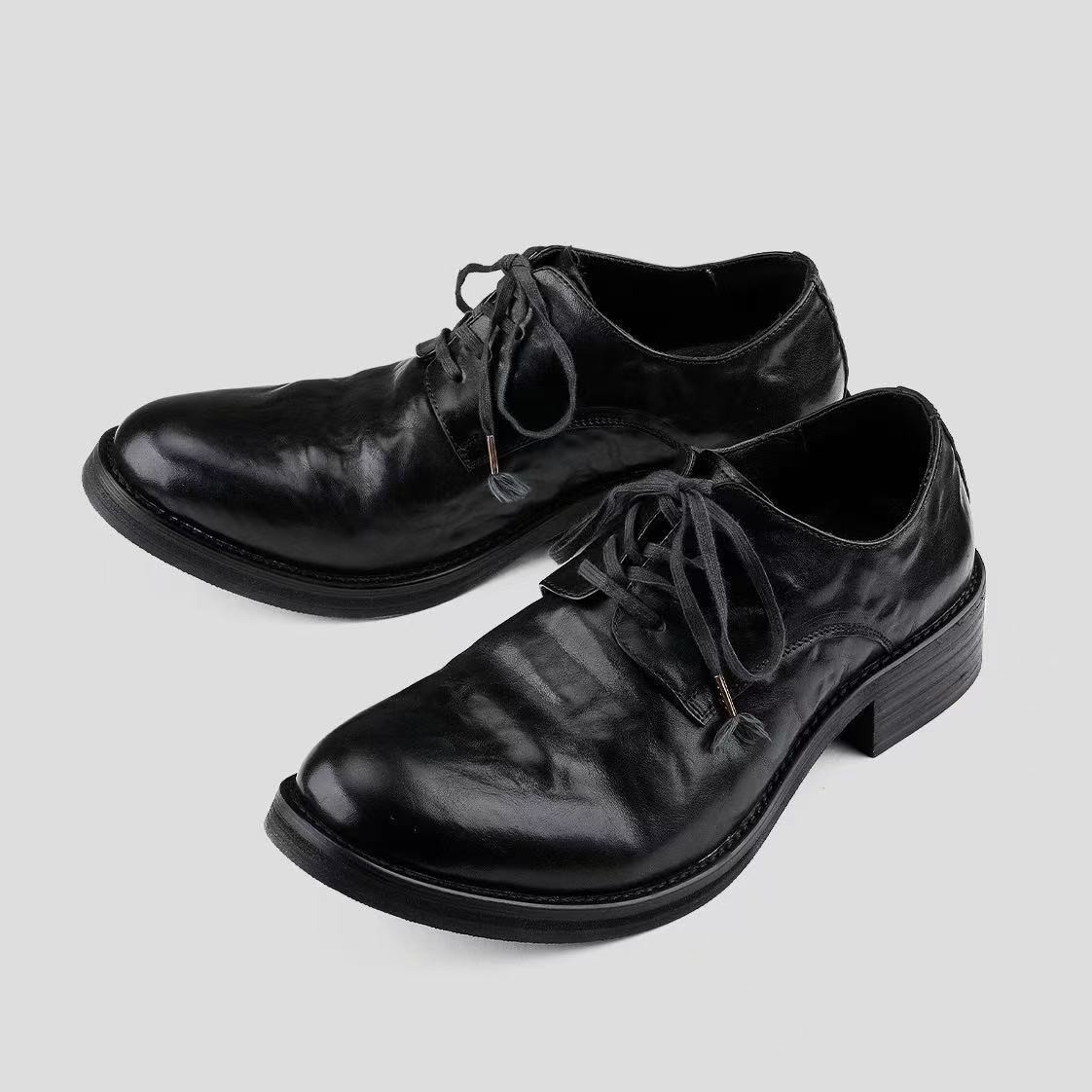 Men’s Genuine Leather Height Increasing Derby Shoes