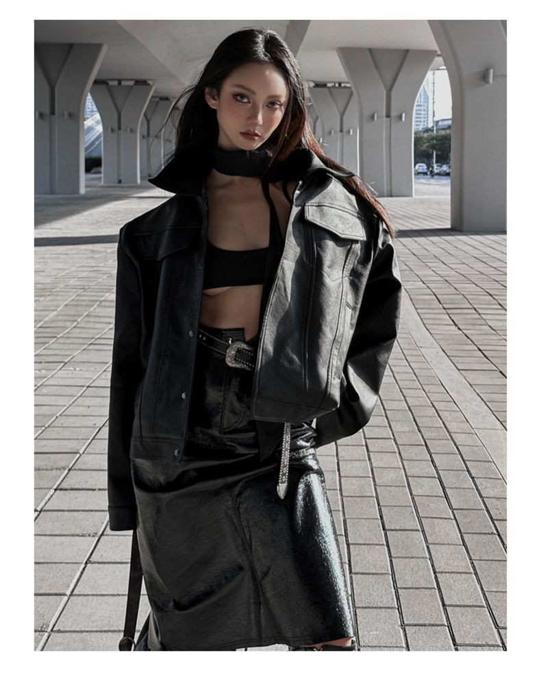 2025 Short PU Leather Biker Jacket for Men 2025 Short PU Leather Biker Jacket for Men