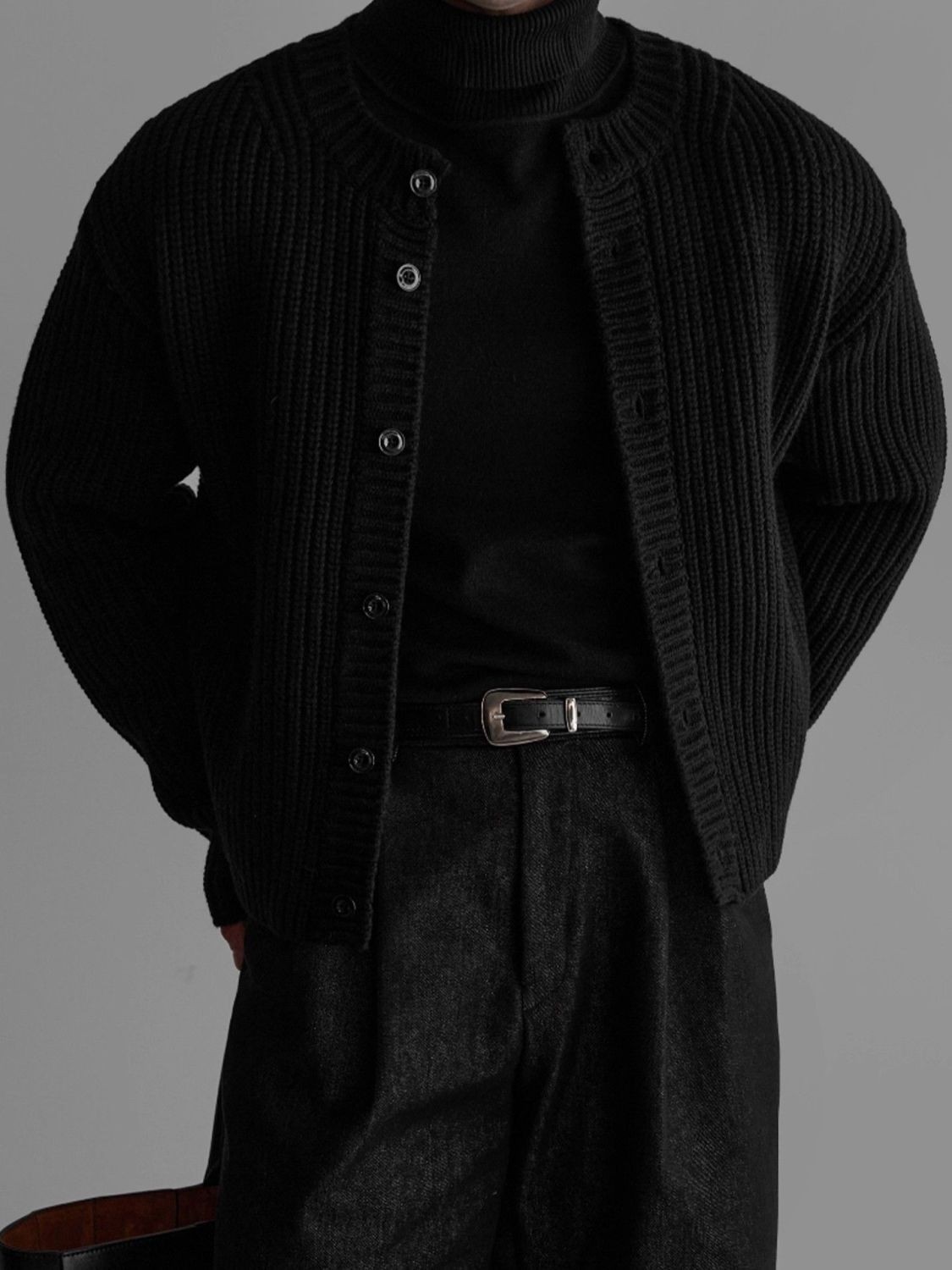 Men's Vintage Thick Knit Cardigan - Autumn/Winter Men