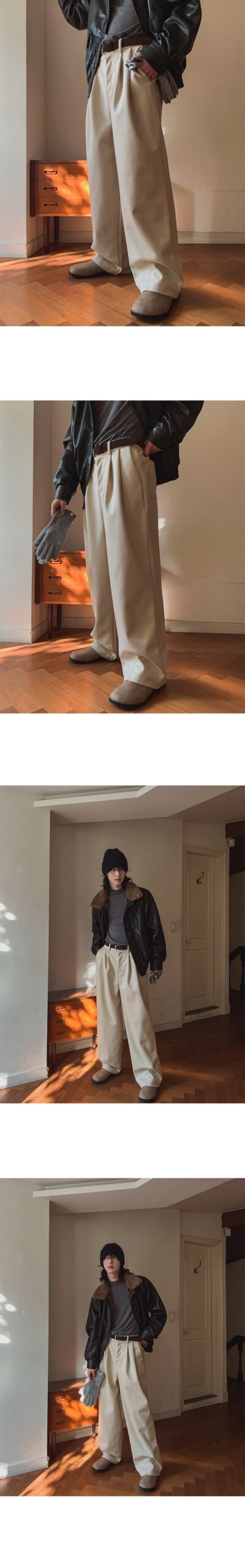 MYQ Retro Wide-Leg Warm Winter Suit Pants MYQ Retro Wide-Leg Warm Winter Suit Pants