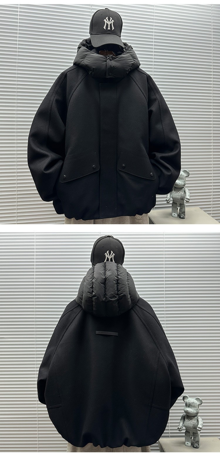 2025 Premium White Duck Down Wool Hoodie Jacket 2025 Premium White Duck Down Wool Hoodie Jacket