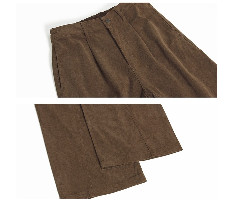 Vintage Corduroy Straight-Leg Casual Pants