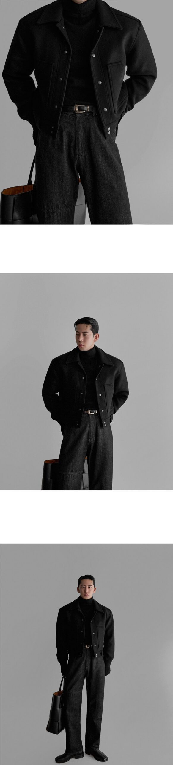 MYQ Vintage Korean Style Thick Wool Blend Jacket