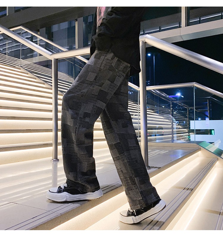 Loose Straight-Leg Denim Jeans for Men