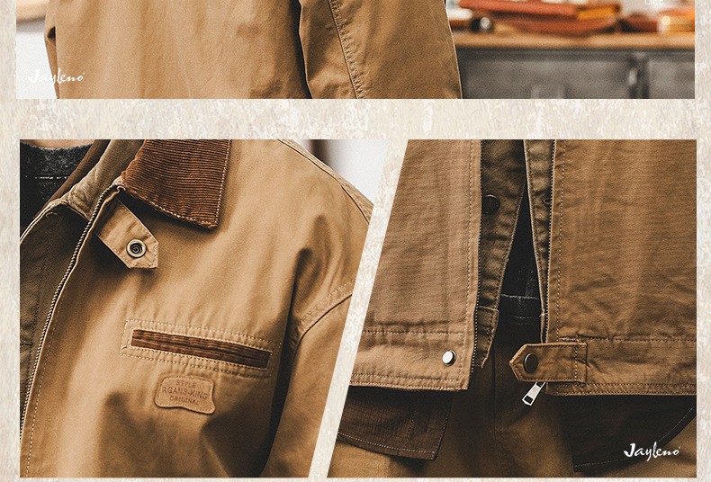 Classic Detroit Workwear Cotton Jacket for Men