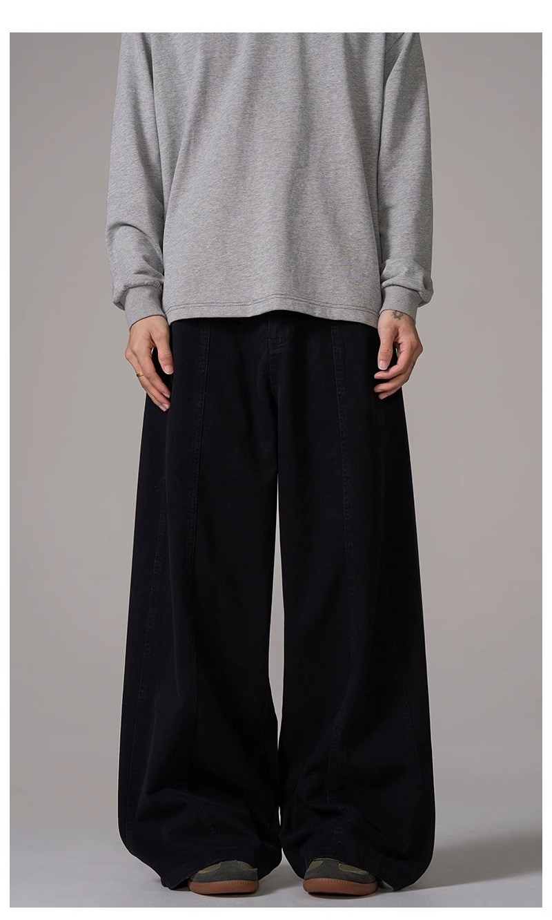 Vintage Wide-Leg Straight Cotton Denim Jeans Vintage Wide-Leg Straight Cotton Denim Jeans