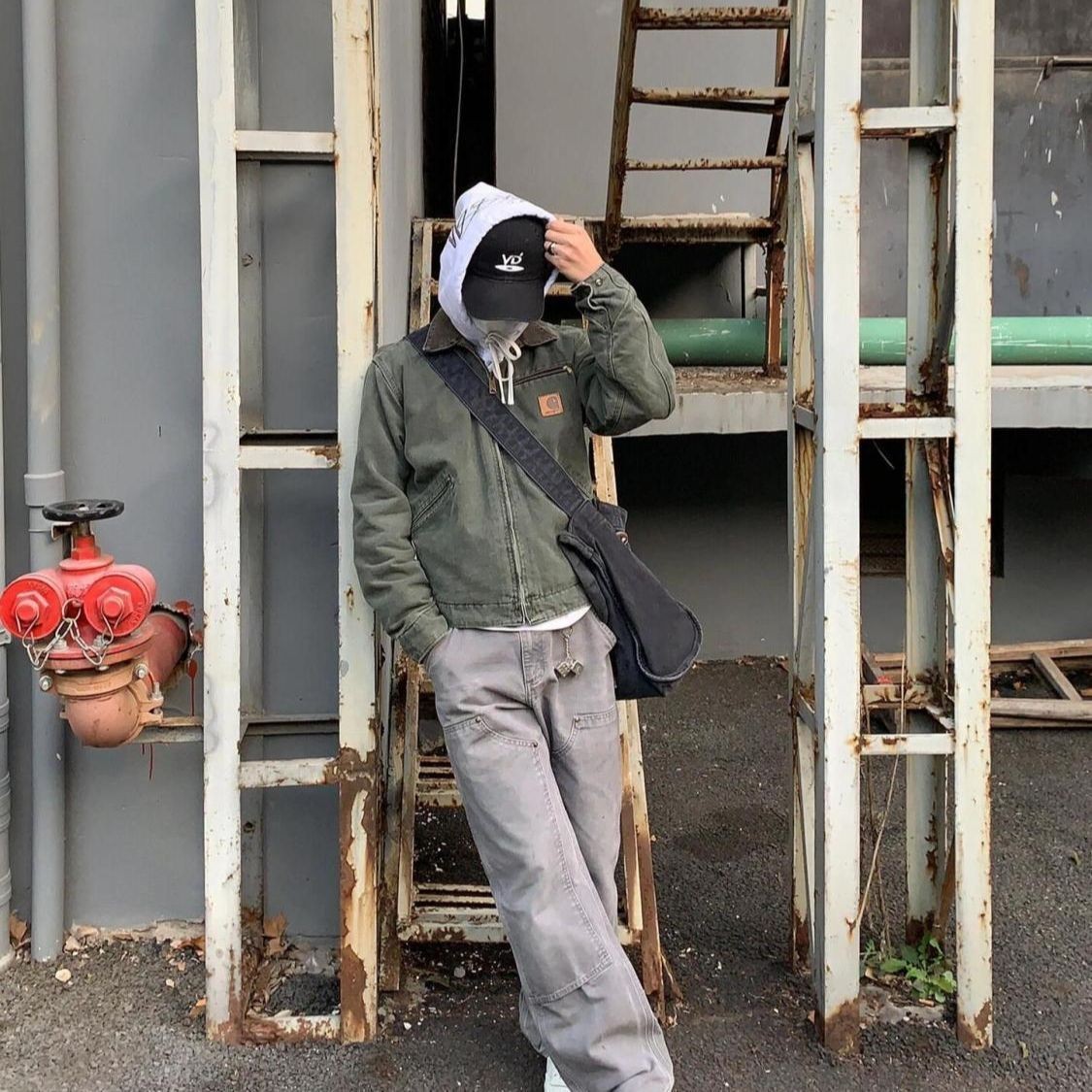 Vintage American Detroit Cotton Workwear Jacket