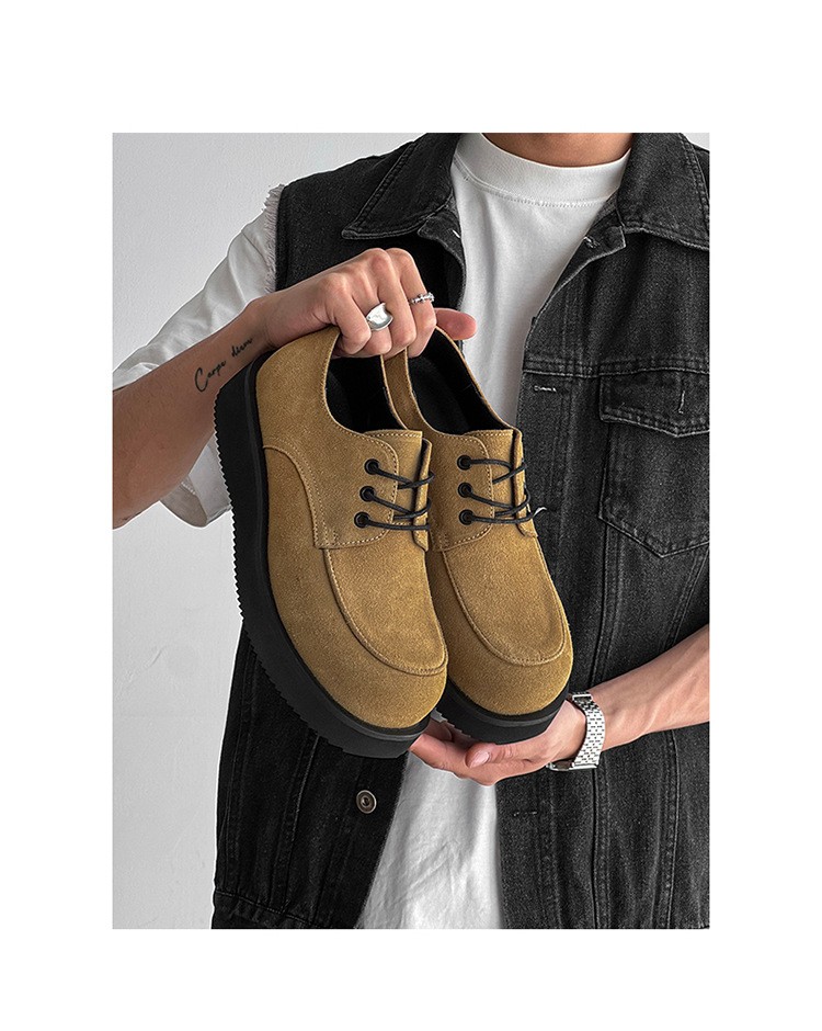 Men's Thick Sole Derby Shoes Casual British Style Men