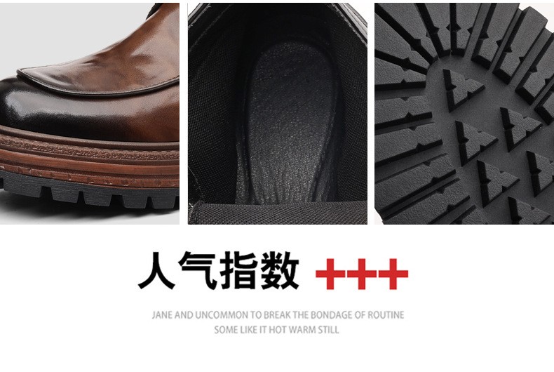 2025 Men’s Mid-Calf Insulated Fashion Leather Boots