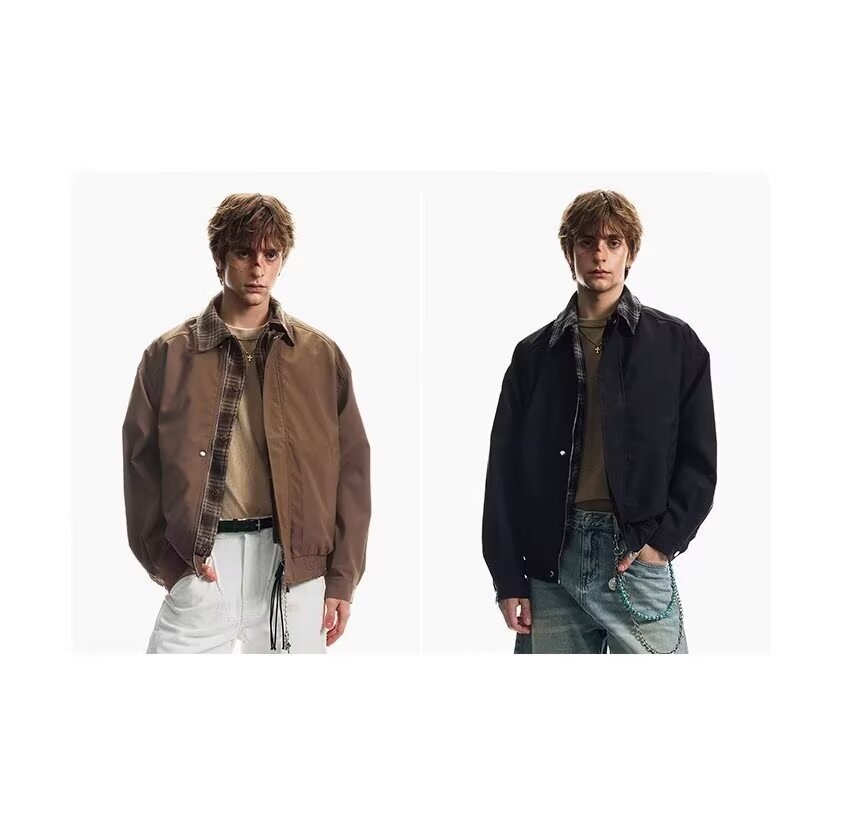 WASSUP Vintage Style Loose Fit Cotton Jacket