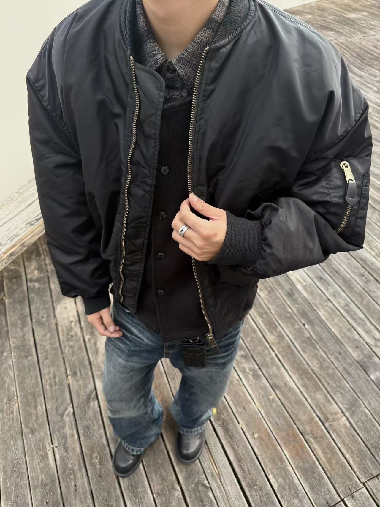 EME Alpha Velvet Bomber Jacket Winter Thick Coat EME Alpha Velvet Bomber Jacket Winter Thick Coat