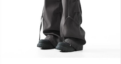 American Hip-Hop Cargo Workwear Pants with Belt