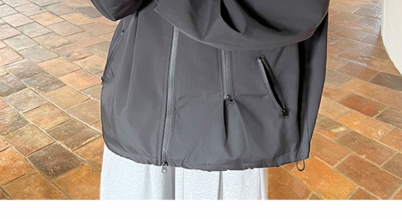 Unisex Waterproof Hooded Outdoor Jacket for Spring & Fall