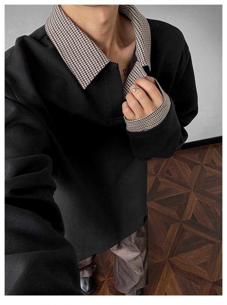 Cleanfit Houndstooth Lightweight Long Sleeve Polo Cleanfit Houndstooth Lightweight Long Sleeve Polo