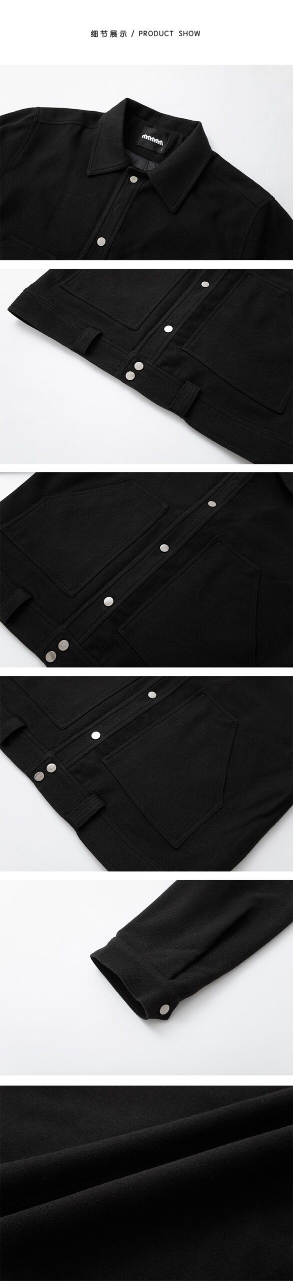 MYQ Vintage Korean Style Thick Wool Blend Jacket