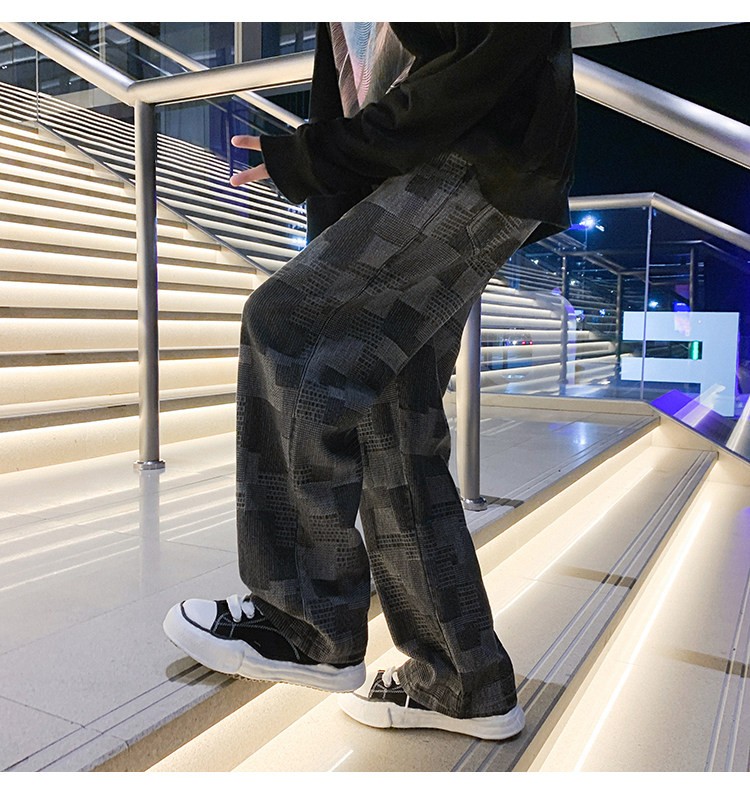 Loose Straight-Leg Denim Jeans for Men