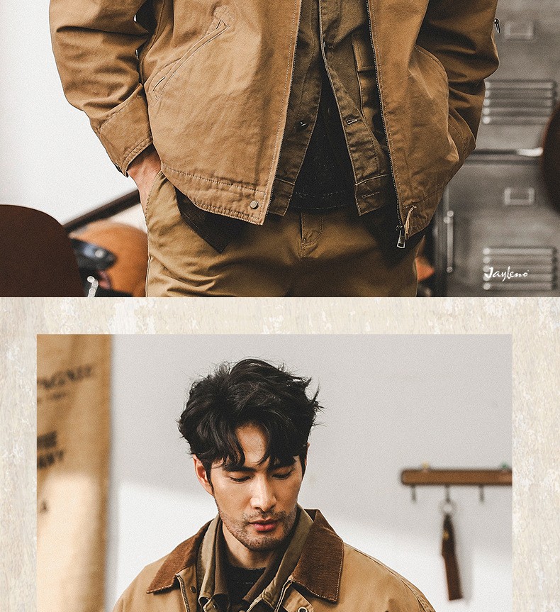 Classic Detroit Workwear Cotton Jacket for Men