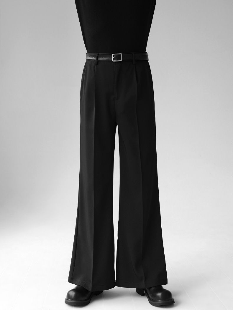 2025 Men's Spring Autumn Micro-Flared Polyester Dress Pants 2025 Men