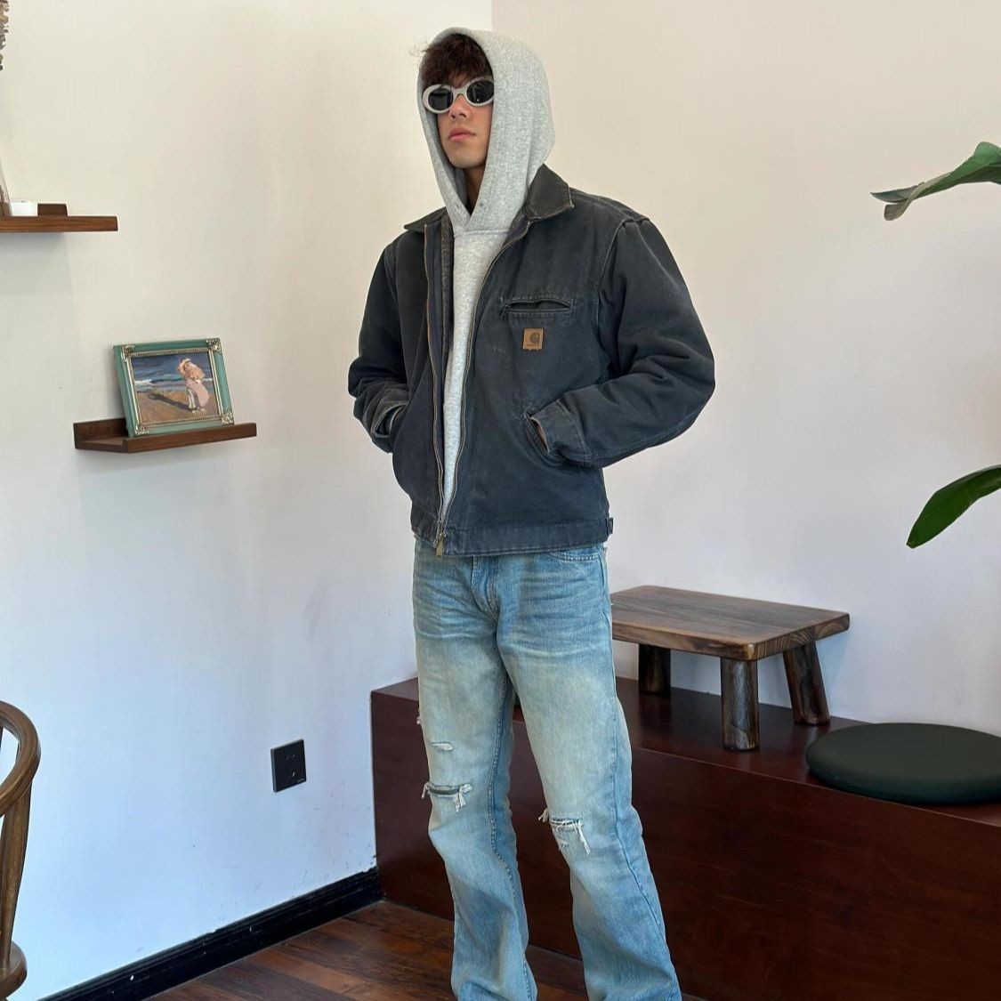 Vintage American Detroit Cotton Workwear Jacket