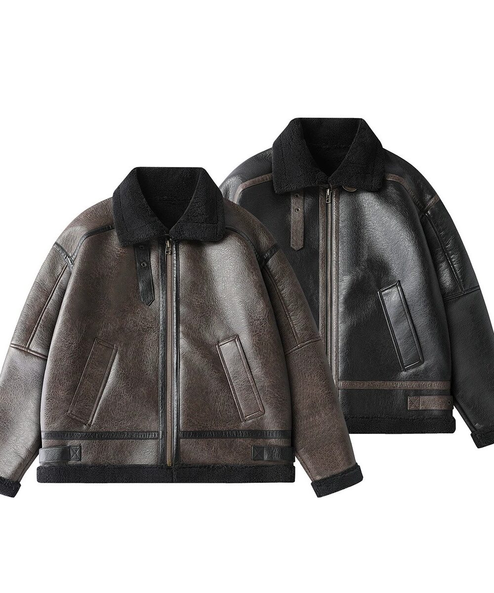 Men's Thick Fleece-Lined Winter Jacket - Casual Zipper Coat
