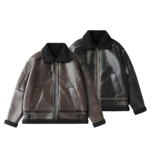 Men's Thick Fleece-Lined Winter Jacket - Casual Zipper Coat
