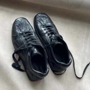 Handcrafted Washed Leather Casual Flat Lace-Up Shoes