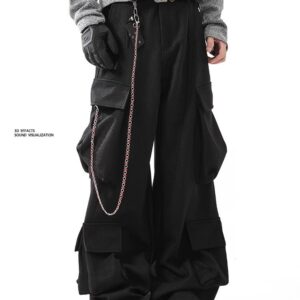 BLANKIN Men's High-Waist Multi-Pocket Cargo Pants