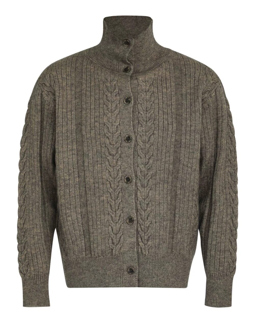 Vintage-Inspired Men’s Neutral Color Cardigan Sweater