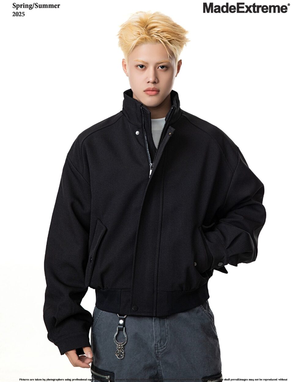 MADEEXTREME Spring Minimalist Cropped Raglan Jacket