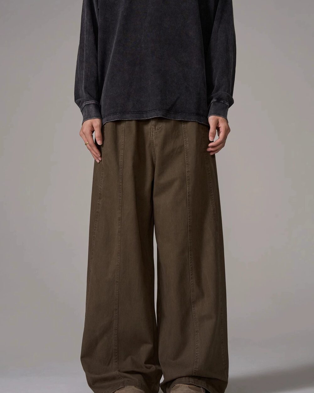 Vintage Wide-Leg Straight Cotton Denim Jeans