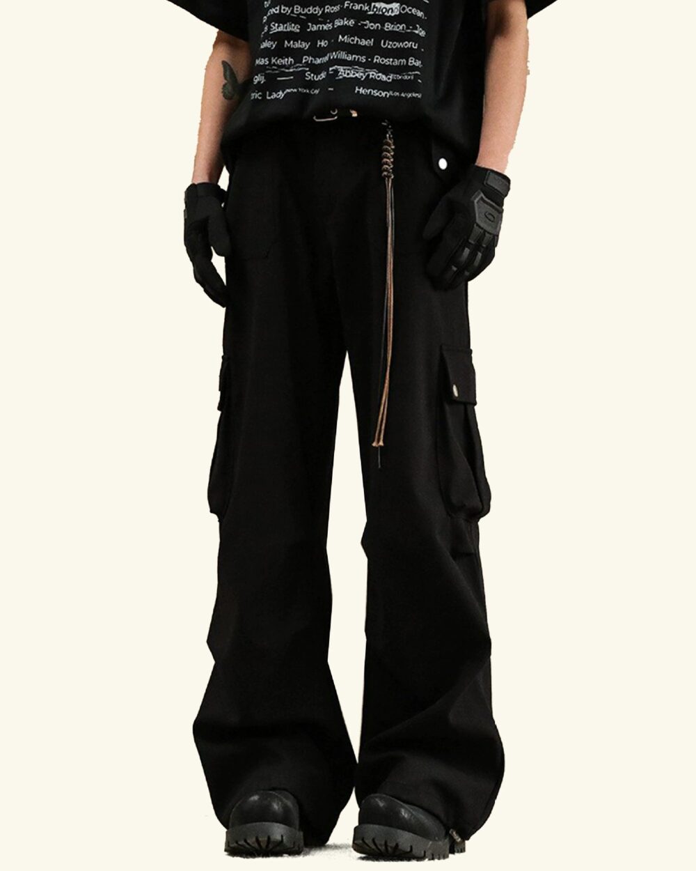 Vintage American Hip-Hop Loose Wide-Leg Cargo Pants