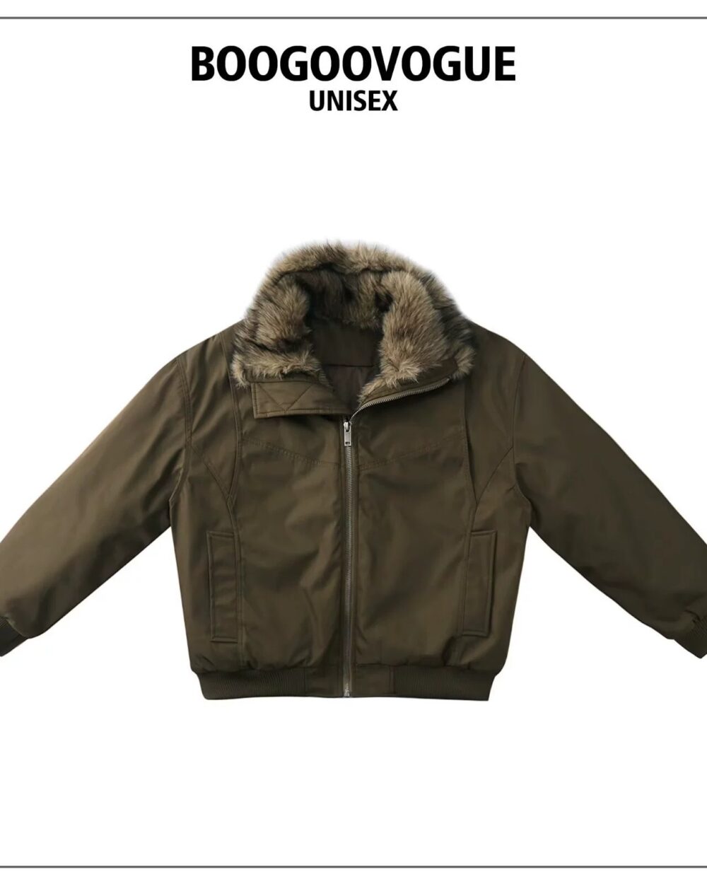 Vintage Cotton Padded Hooded Jacket with Removable Fur Collar