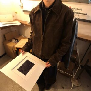 Barn Deep Coffee Suede-Like Retro Zip Jacket