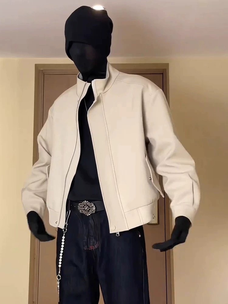 main_1 Men's Cleanfit Khaki Collar Flight Bomber Jacket