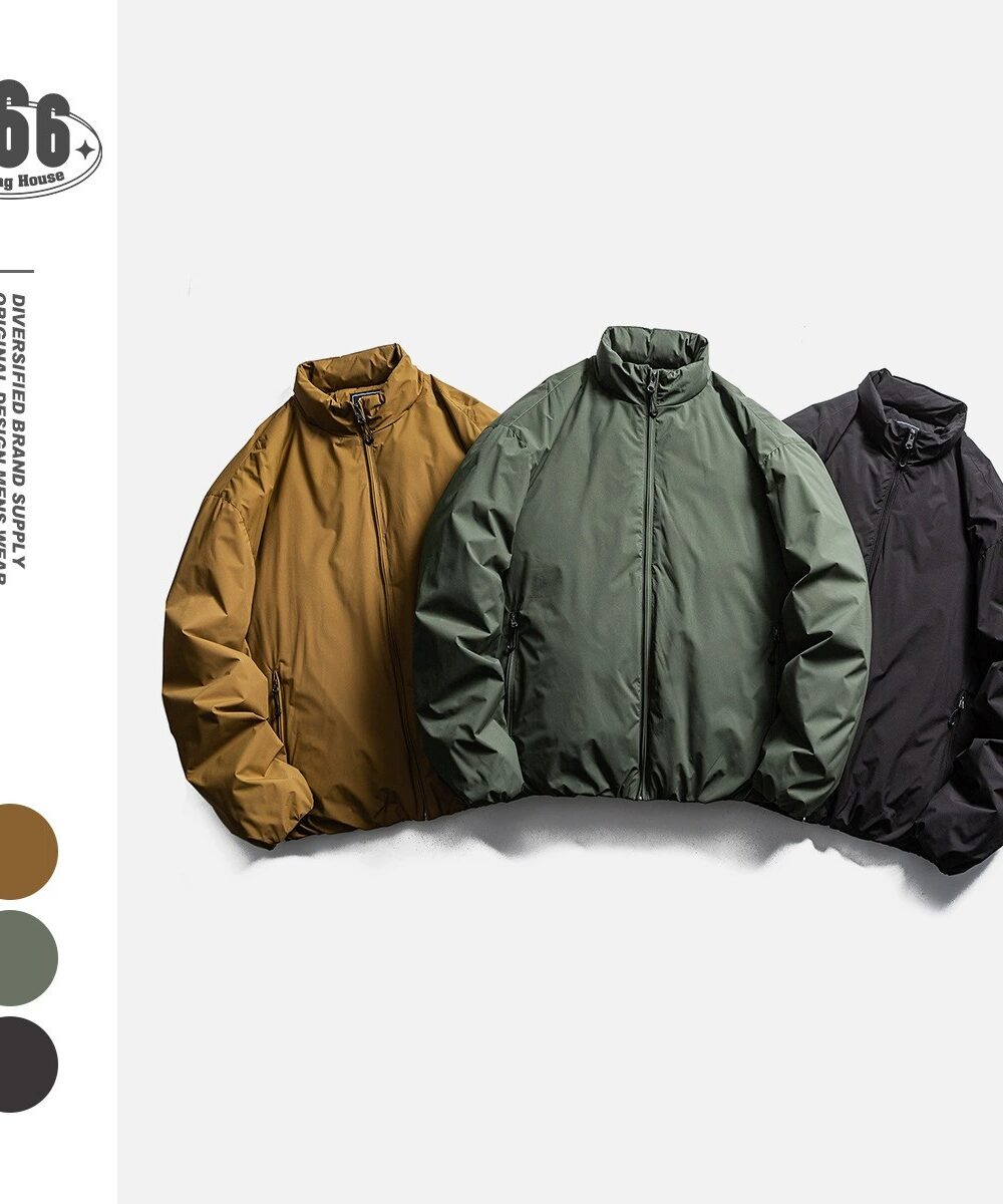 PLANETMUSIC Winter Down Jacket with Stand Collar