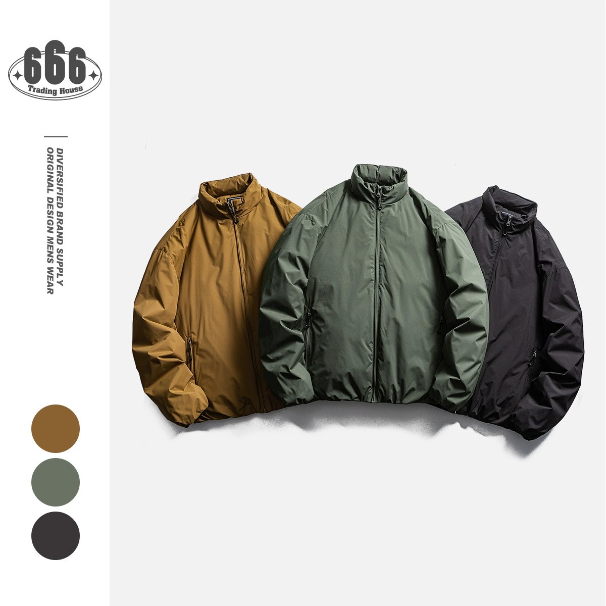 main_1 PLANETMUSIC Winter Down Jacket with Stand Collar