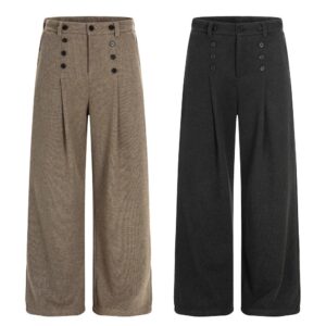 TIFO Men's Wide-Leg Wrinkle-Resistant Casual Pants