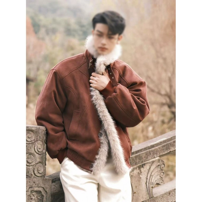 main_1 Men's Casual Thick Cotton Zip-Up Jacket