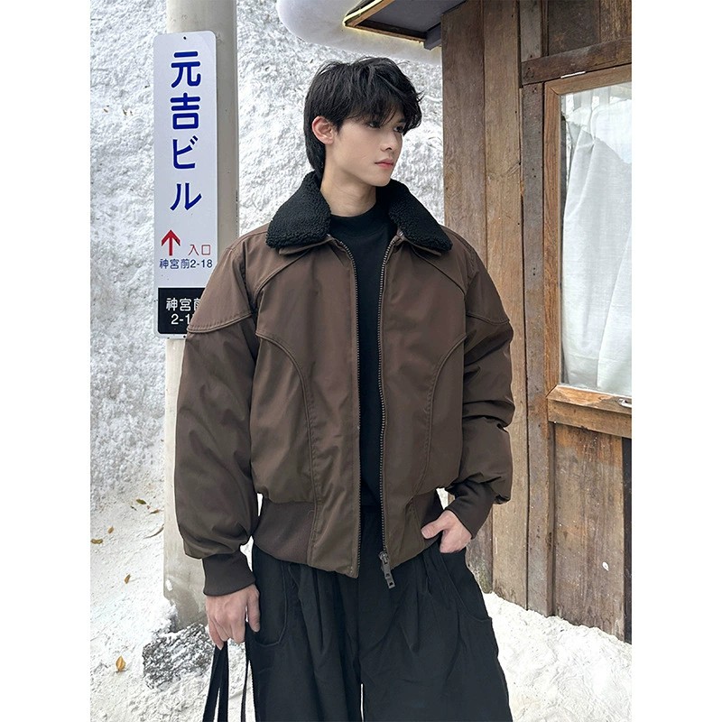 main_1 Men’s Wool-Blend Hooded Casual Work Jacket