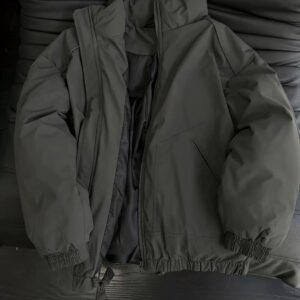 Shanlida Deep Grey Wool Corduroy Winter Jacket