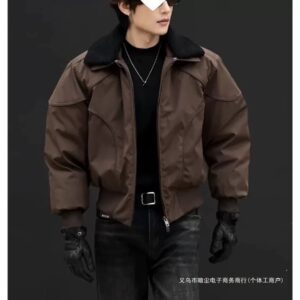 Men's Thick Sherpa Collar Quilted Winter Jacket