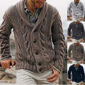 2024 Men's Knit Cardigan Stylish Lightweight Sweater